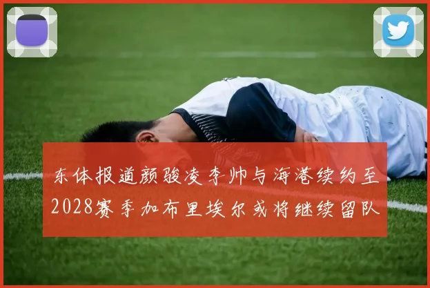 东体报道颜骏凌李帅与海港续约至2028赛季加布里埃尔或将继续留队
